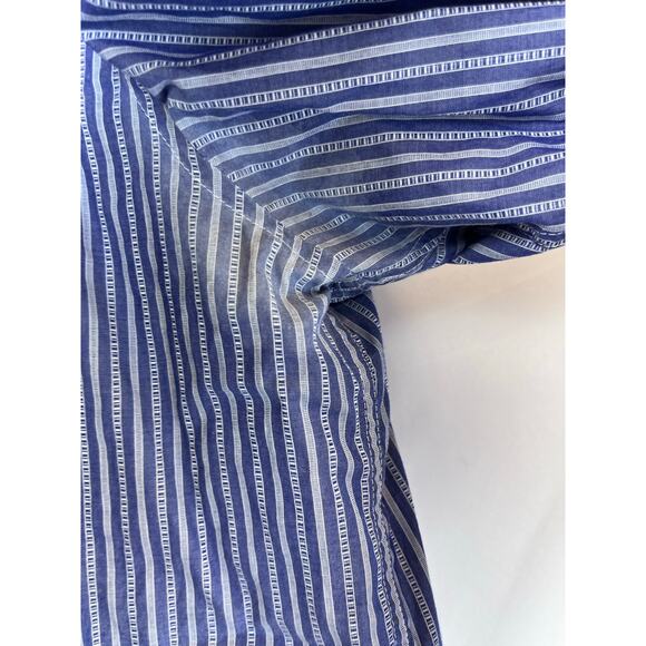 Hugo Boss Men's XXL Blue/Gray Striped Button Up Shirt Regular Fit Long Sleeve - Picture 5 of 9